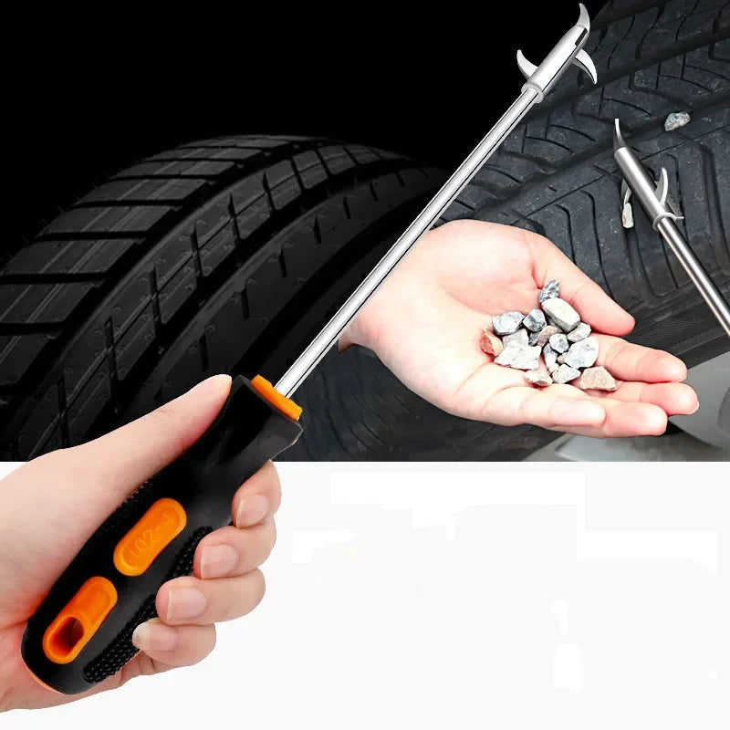 Motorcycle Tire Cleaning Hook Screwdriver Accessory Groove Broken Stone Cleaner Threaded Joint Tire Cleaning Tool Durable Amagi