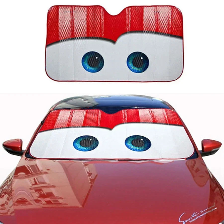 Cartoon Window Foils 4 Colors Eye Pixar Heated Windshield Sunshade Car Front Window Visor Car Solar Protect tools New amagi
