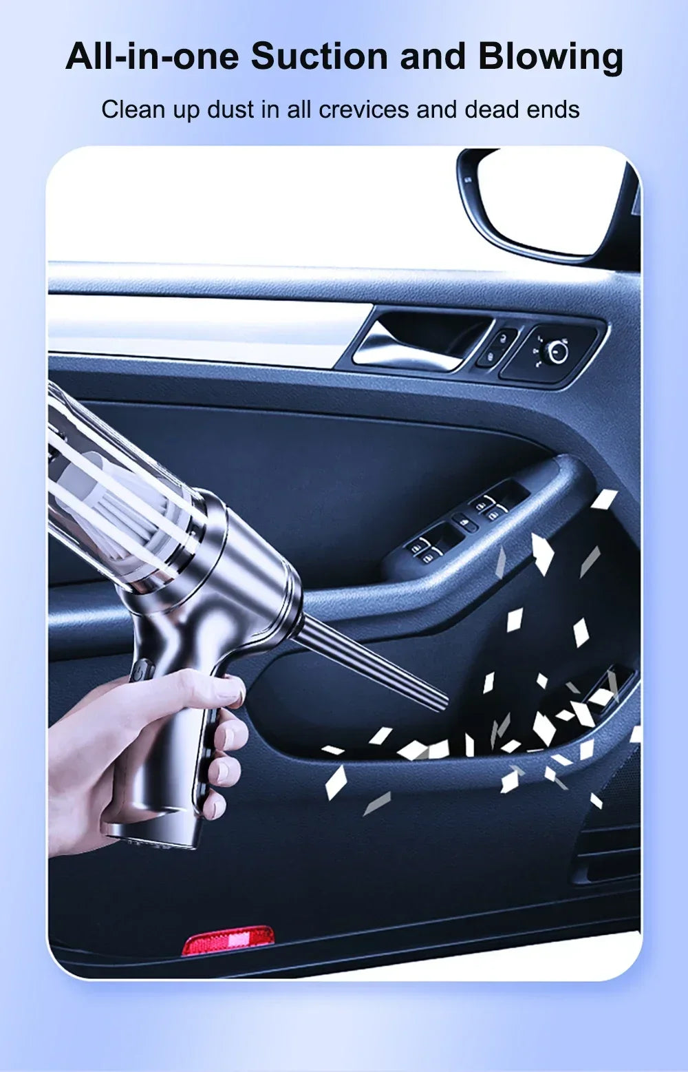 Car Vacuum Cleaner Strong Suction Cleaning Mini Machine Wireless Portable Handhled Blower Machine Air Duster for Home Appliances