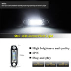 1Pcs LED car license plate light 12V white light for Volvo S40 S60 S80 XC70 XC60 Rear Lights Number Plate Lamp Replacement