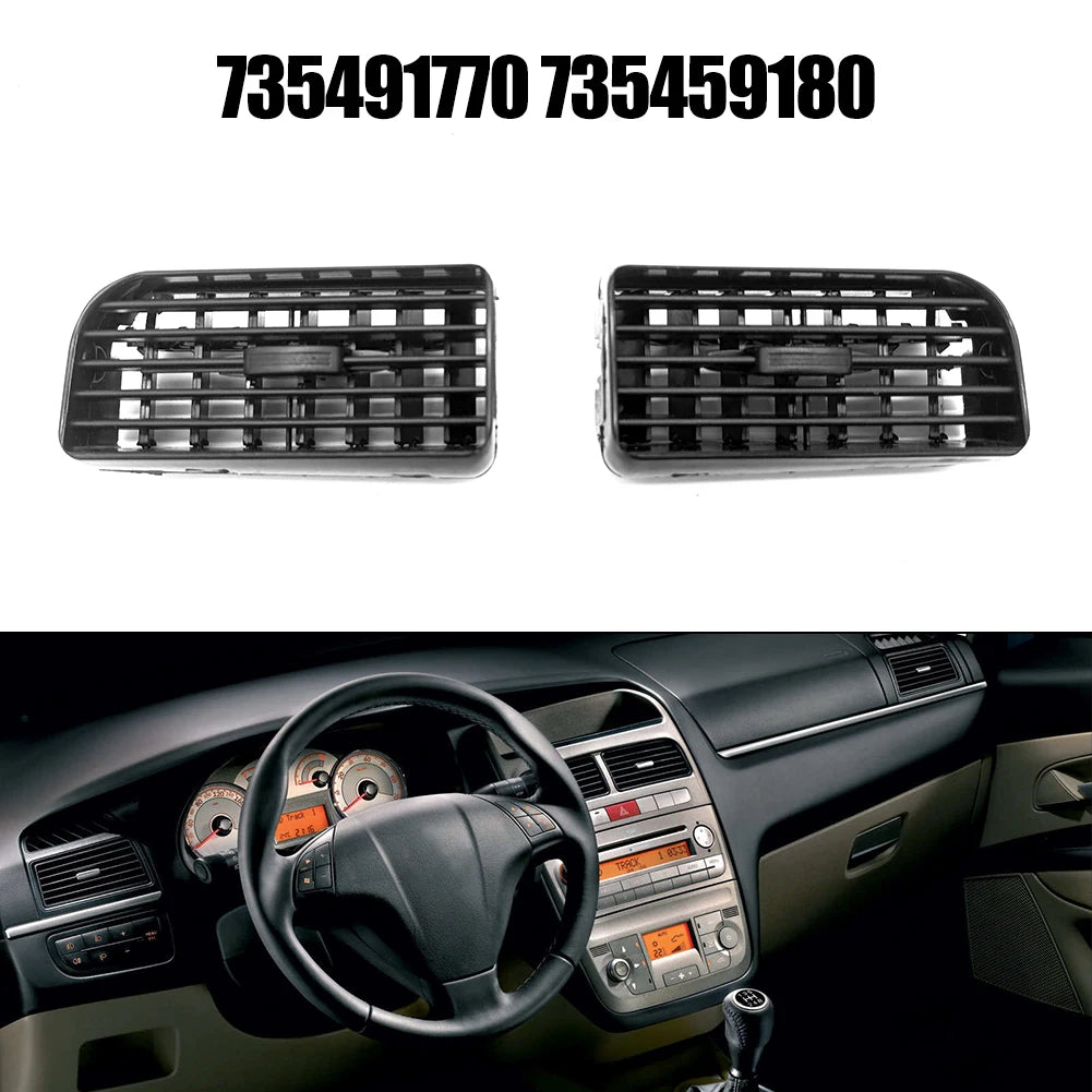 2pcs Center Air Vent Swivel Diffuser 735459180 For Fiat Linea Grande Punto For Doblo Car Internal Air Vent Grille Diffuser