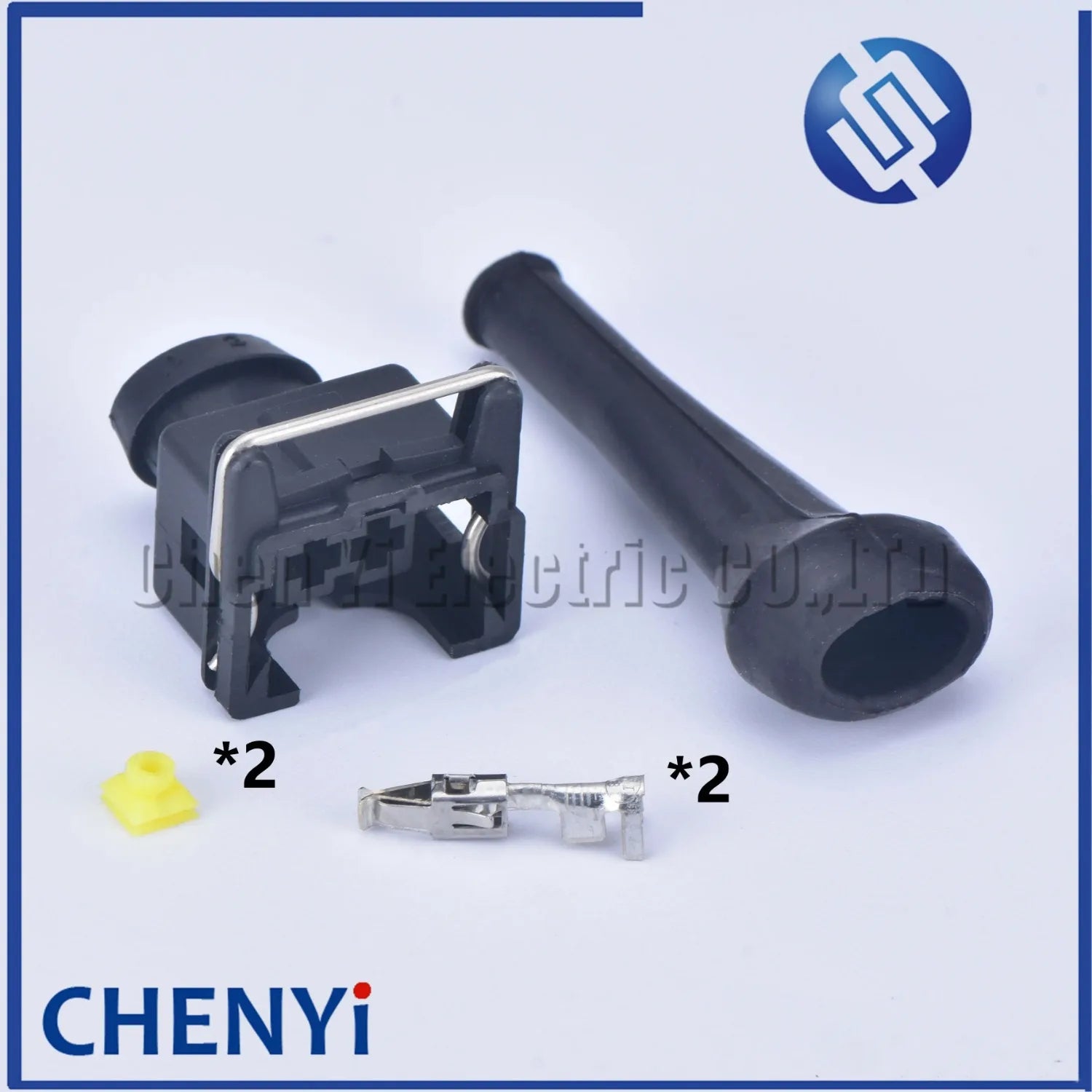 5set 2 Pin EFI Fuel Injector  Automotive waterproof connector Plug With Rubber Boot