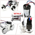 Super Loud 600DB Dual Trumpet Train Horns for Trucks 12V Stainless Steel Electric High Decibel Chrome Finished Car Speaker with