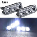 2pcs 3LED Car Work Light DRL Spotlight Super White High Power Waterproof Car Daytime Running Light Fog Lamp Driving Lamp