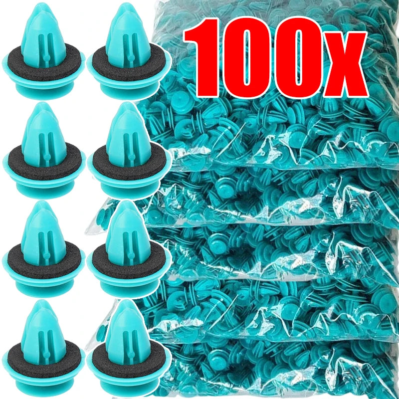 100/20PCS Auto Door Panel Clip with Seal Ring Auto Fastener Rivet Bumper Clip Retainer Car Interior Retaining Accessories