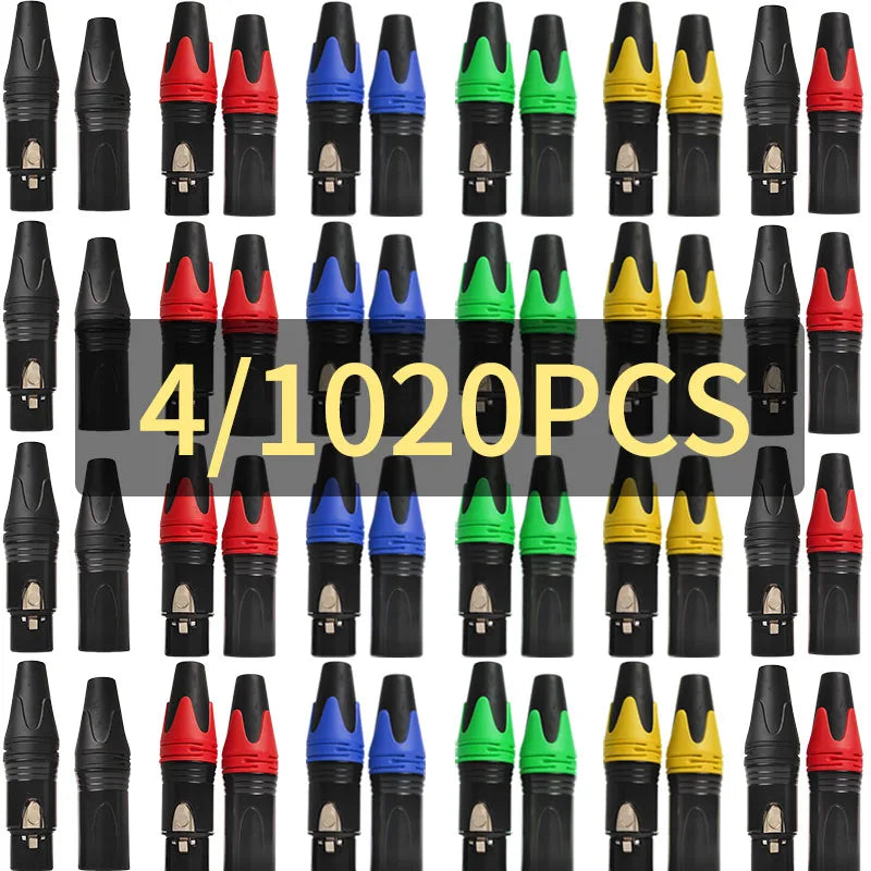 4/10/20PCS 3-Pin XLR Male to Female Adapter Connectors, Mic Audio Plug Converter for Microphone,Mixer,Amplifier, Sound Equipment