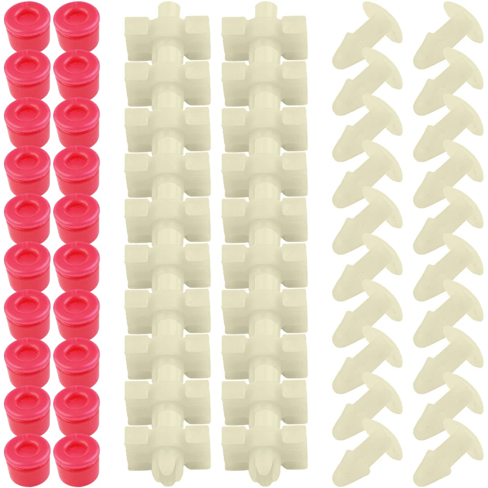 52Pcs Car Clamps Plugs Grommets Door Gasket Strip Trim Clips For Mercedes For Benz W123 Car Plastic ExteriorAccessories