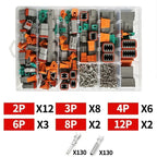 1Set Deutsch DT Series Multi-Pin Bundle (2P/3P/4P/6P/8P) | 22-16AWG Sealed Plug & Socket for Auto Electronics Upgrade DT04-2P