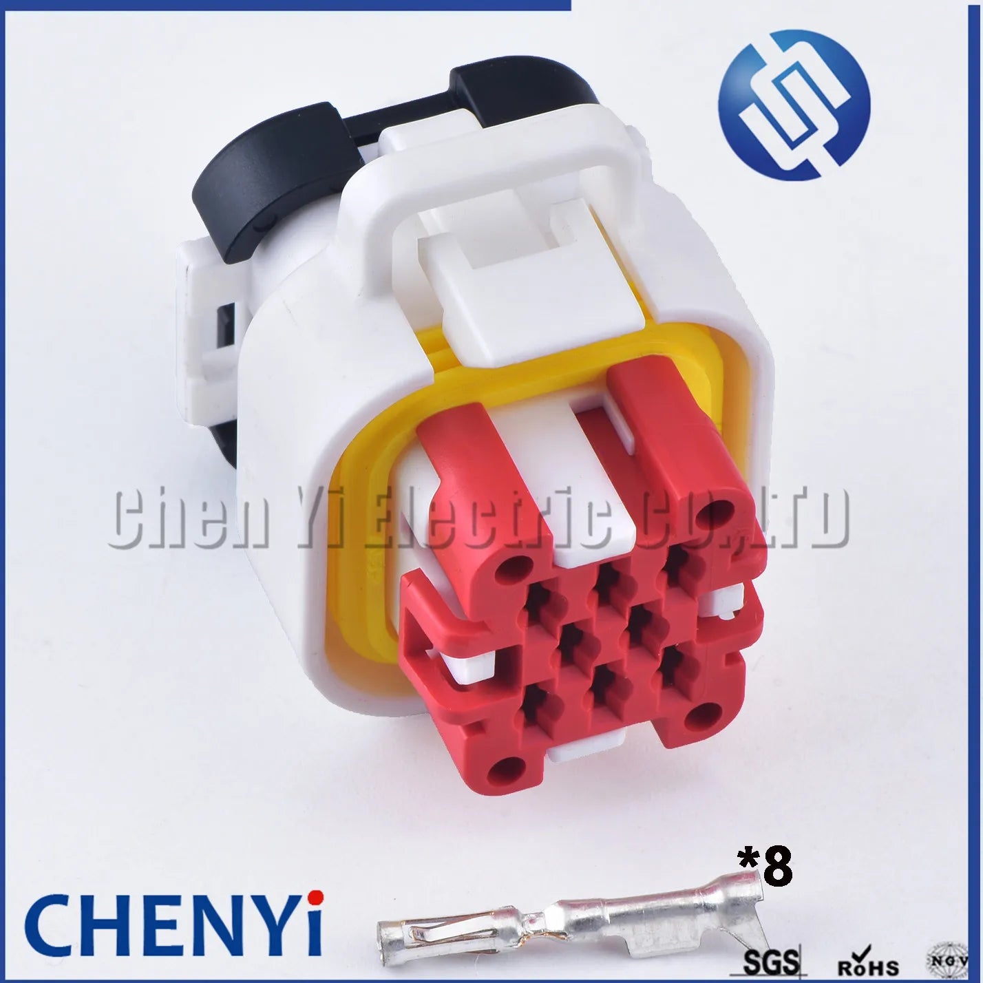 White 8 Pin Male or Female Waterproof Automotive ECU Connector EPEC PCB Wire harness plug 776286-2 776276-2 776280-2 With Pins
