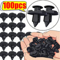 Car Bumper Door Panel Fender Liner Clips Retainer 8mm Auto Fasteners Rivets Clips Diameter Black Vehicle Accessories 20-100pcs