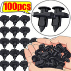 Car Bumper Door Panel Fender Liner Clips Retainer 8mm Auto Fasteners Rivets Clips Diameter Black Vehicle Accessories 20-100pcs