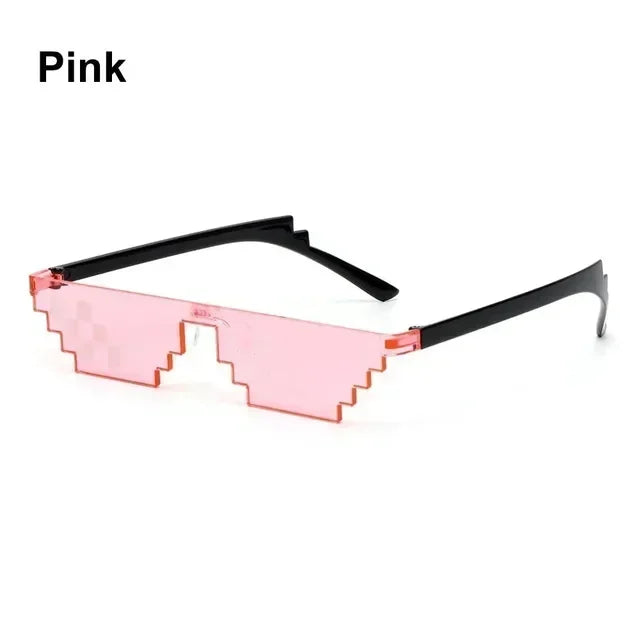 8 Bit Thug Life Sunglasses Pixelated Men Women Brand Party Eyeglasses Mosaic UV400 Vintage Eyewear Unisex Gift Toy Glasses Amagi