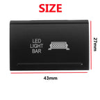 Push Button Switch Amber/Red LED Work Rear Spot Reverse LIGHT BAR For Amarok Click The Reverse Light Button Switch After Work