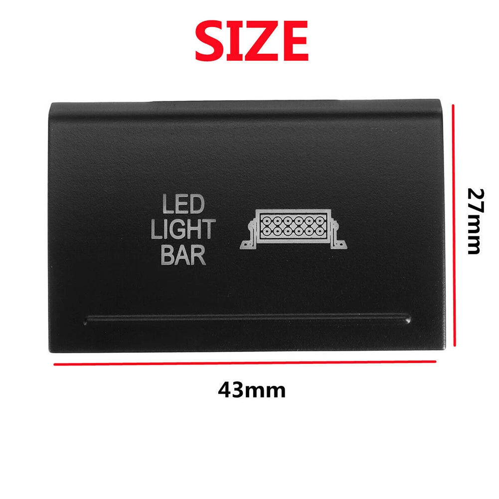 Push Button Switch Amber/Red LED Work Rear Spot Reverse LIGHT BAR For Amarok Click The Reverse Light Button Switch After Work