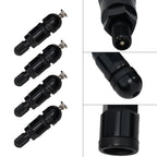 4pcs TPMS Tire Pressure Sensor Valve Stem Repair Kit For BMW 5 Series Black Tire Pressure Sensor Valve Stem Repair Kit