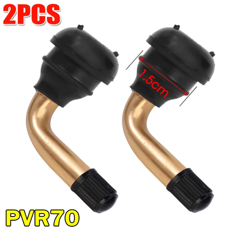Motorcycle 45° Bent Type Valve Stem for Bike Tubeless Tire Rubber PVR Aluminum Alloy Anti-Corrosion Car Tire Repair Parts 2-4PCS