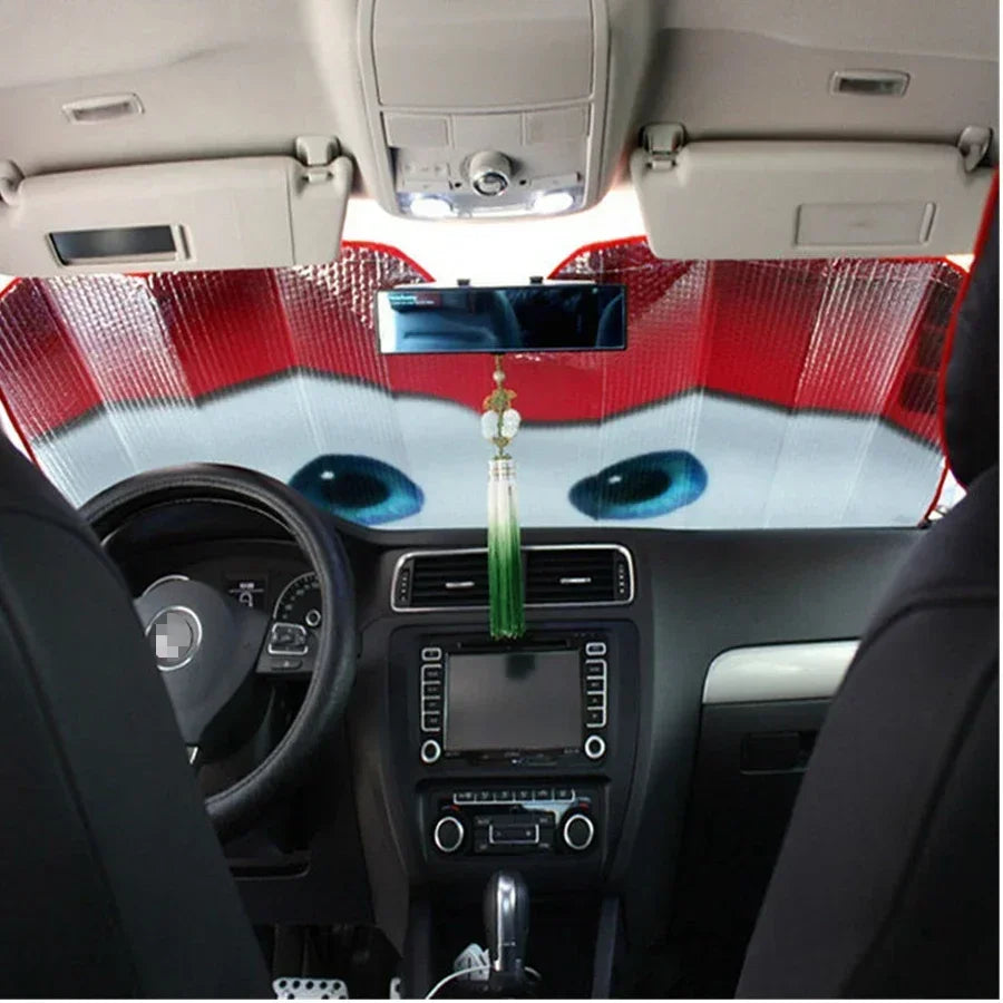 Cartoon Window Foils 4 Colors Eye Pixar Heated Windshield Sunshade Car Front Window Visor Car Solar Protect tools New amagi