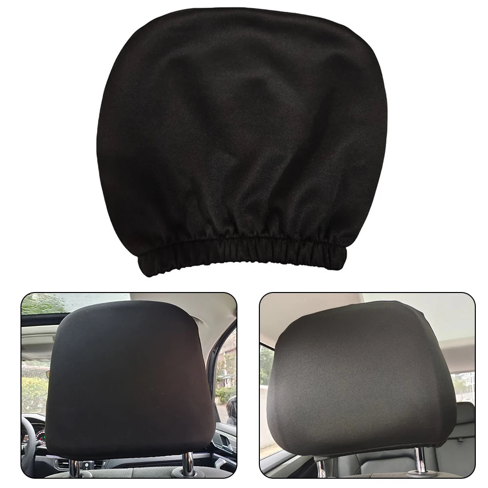 Universal Car Seat Headrest Cover Premium Cloth Car Truck SUV Auto Fit Anti-Dirty Elastic Protective Headrest Cover