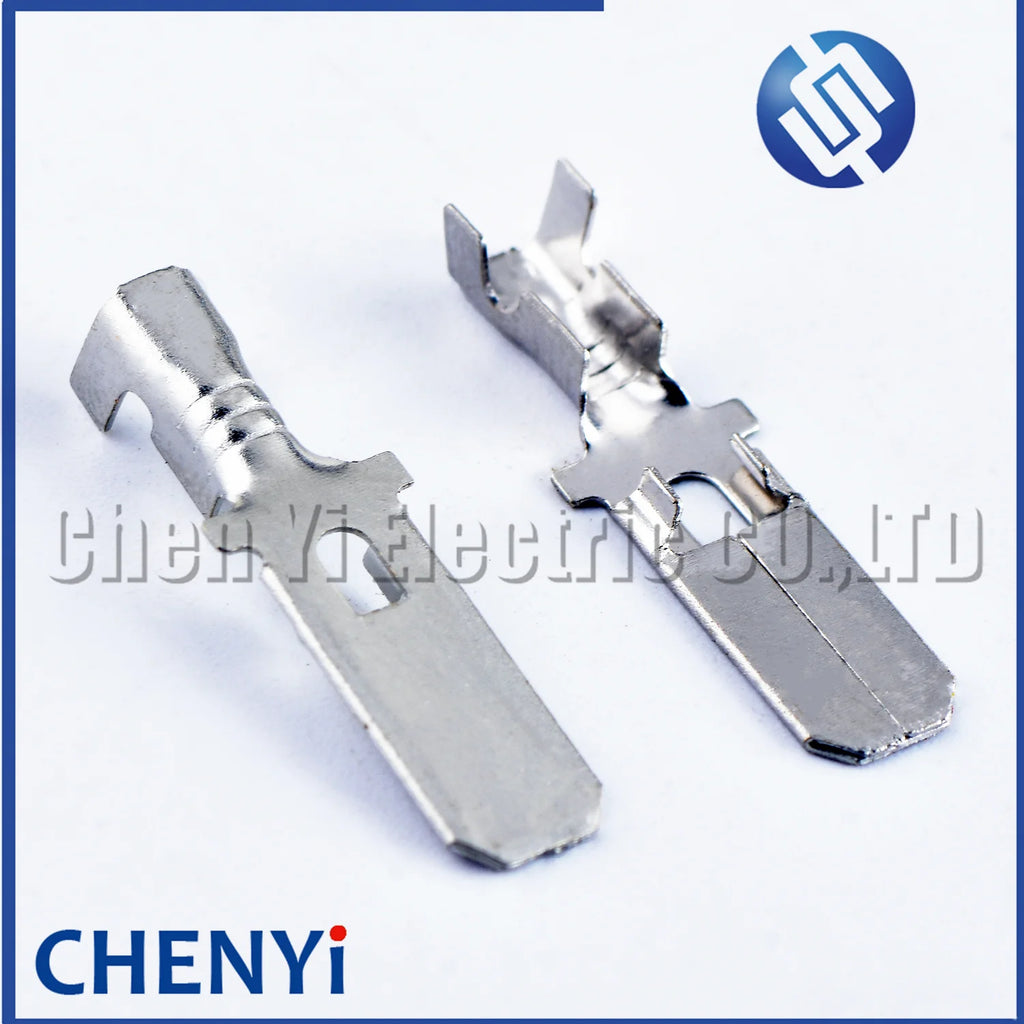 50 Pcs H62 Brass Tinned auto connector wire crimp loose pin loose terminals ST740253-3 8230-4040 8230-4050 8230-4060 DJ6118-6.3B