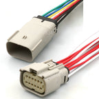 33482-1202 33472-1202 12 Pin Connector Waterproof 1.5mm Male Female Connector Motorcycle Electrical Harnesses Wiring Harness