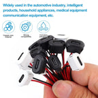 6/2PCS Type-C Female 2Pin USB Connector Type-C Waterproof with Female Socket Fast Charging Jack Charging Port USB-C Charger Plug