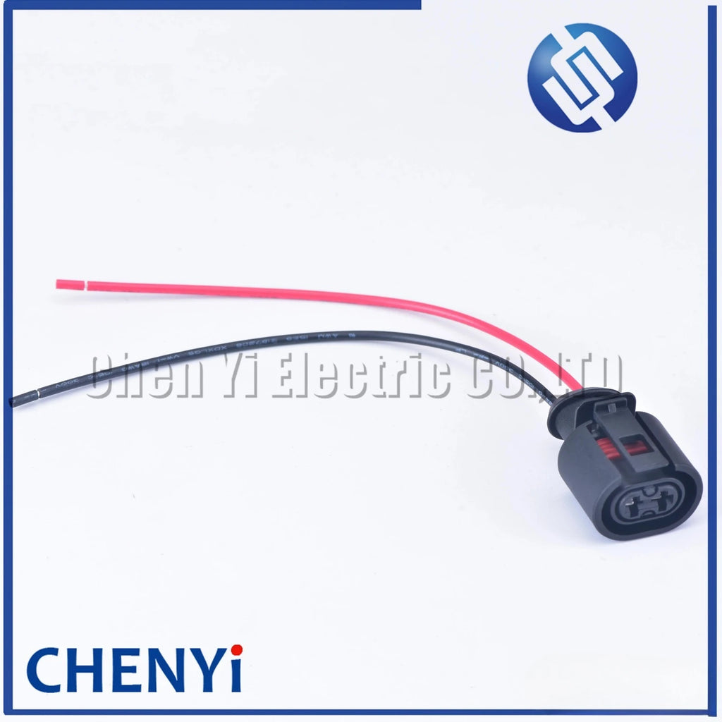 1 pcs 2 Pin Female Auto Waterproof ABS Sensor Plug Sealed Cable Connector 357973202 For 6N0927997 with 15cm 18AWG wire