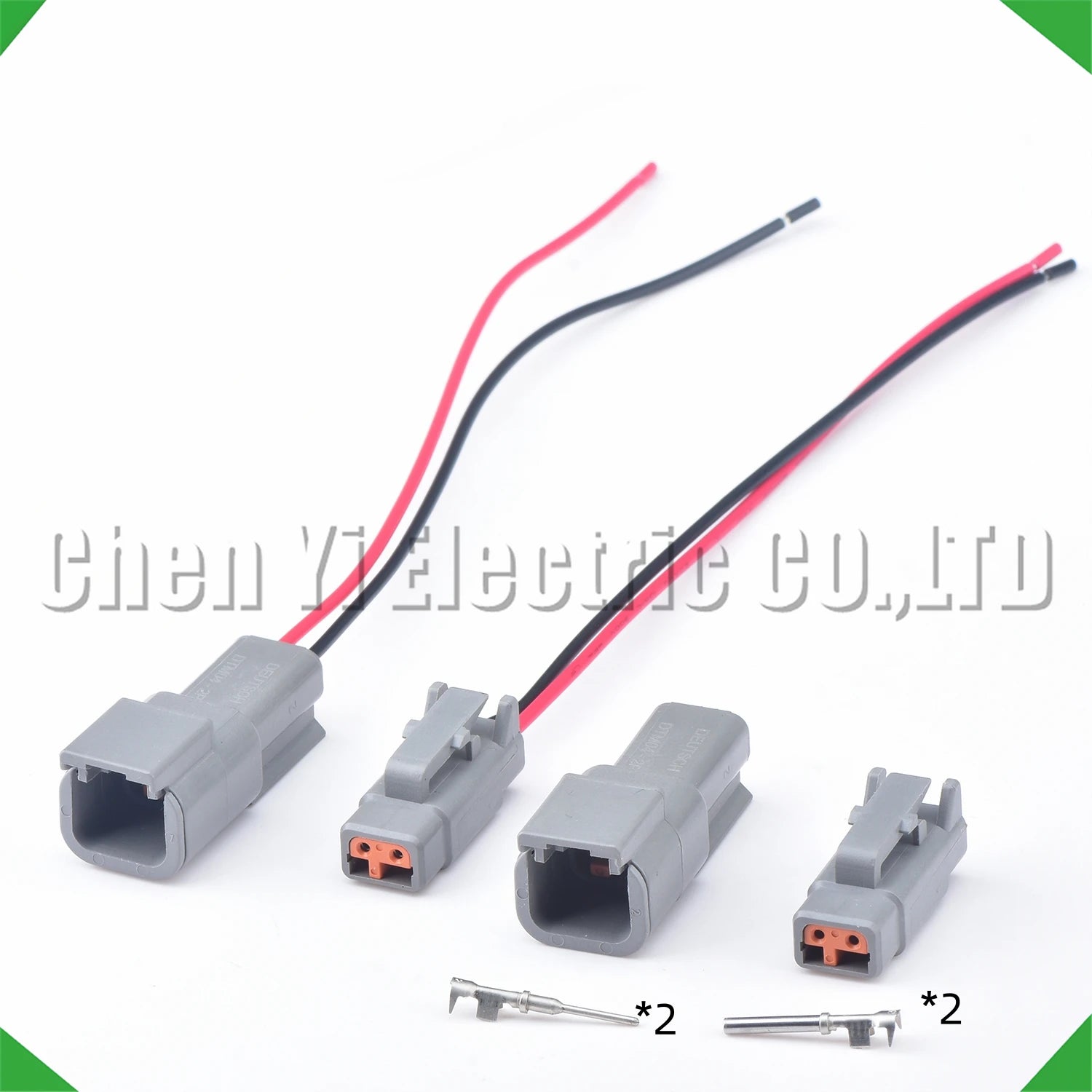 2-pin wire harness harness female automotive waterproof connector sealed harness deutsch