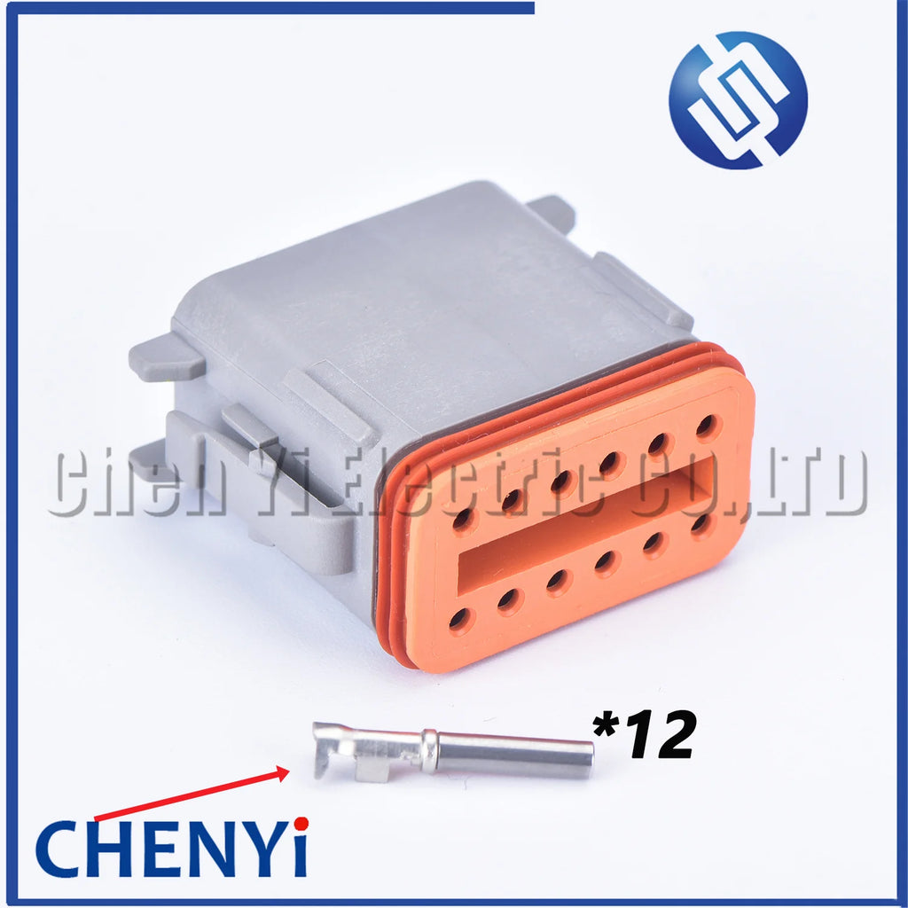12 Pin Deutch IPD DT Connector DT15-12PA DT13-12PA PBC Straight Needle bender Seat solder panel end socket DT06-12S DT04-12P