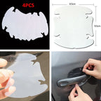 4Pcs Car Door Handle Invisible Film Scratch Decal Car Sticker Universal Car Handle Protection Film Styling Exterior Accessories