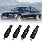 4pcs TPMS Tire Pressure Sensor Valve Stem Repair Kit For BMW 5 Series Black Tire Pressure Sensor Valve Stem Repair Kit