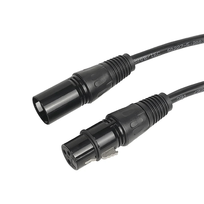 3-Pin XLR Male to Female Microphone Cable, 3×18AWG Balanced DMX Audio Cord for Stage Light, Mixer, Speaker & Amplifier