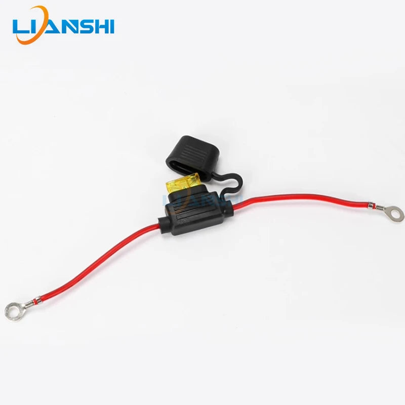 Automobile waterproof fuse box, car modified fuse socket, fuse holder with 30CM wire and fuse sheet