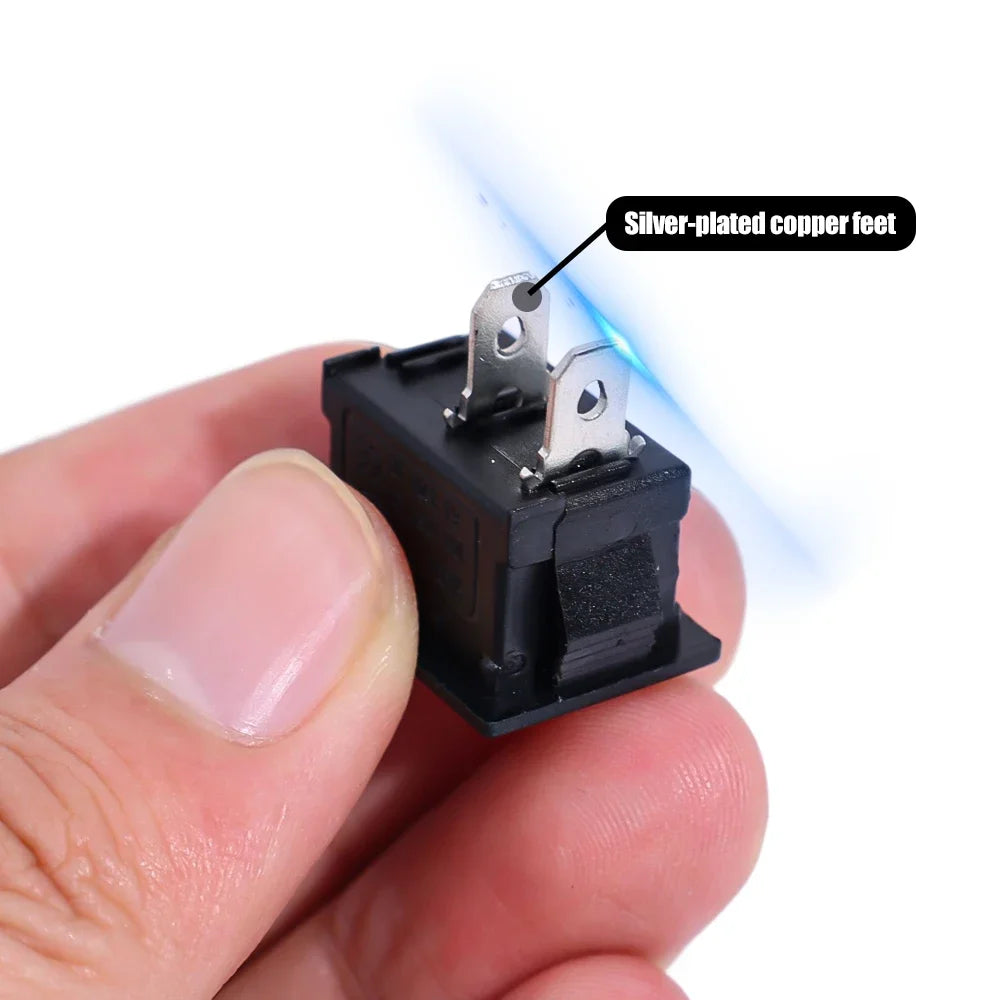 Push Button Switch 21x15mm SPST 2Pin 6A 250V KCD11 Snap-in on/Off Rocker Switch 21MM*15MM Black Red and White 10/5Pcs