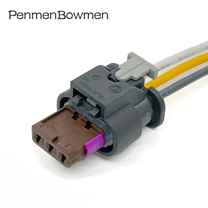 1 Set 3 Pin Auto Parking Radar Eye Gear Cylinder Pigtail Electrical Cable Connectors Wire Harness Plug For 4F0973703A