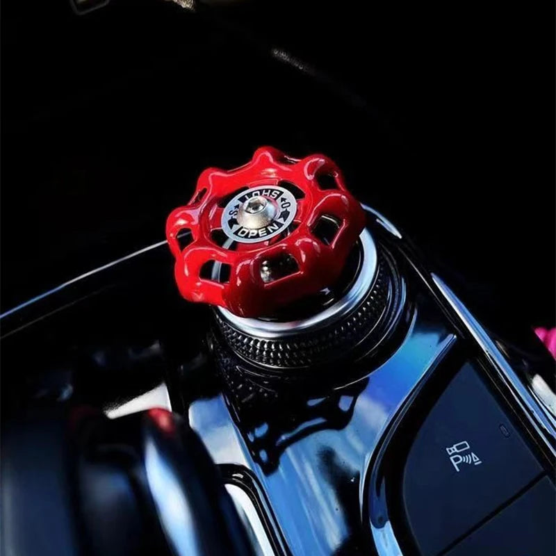 Car Rotary Knob Decor Metal Valve Handwheel Automotive Accessories Interior For Control Knob Gear Shift Knob Button Sticker
