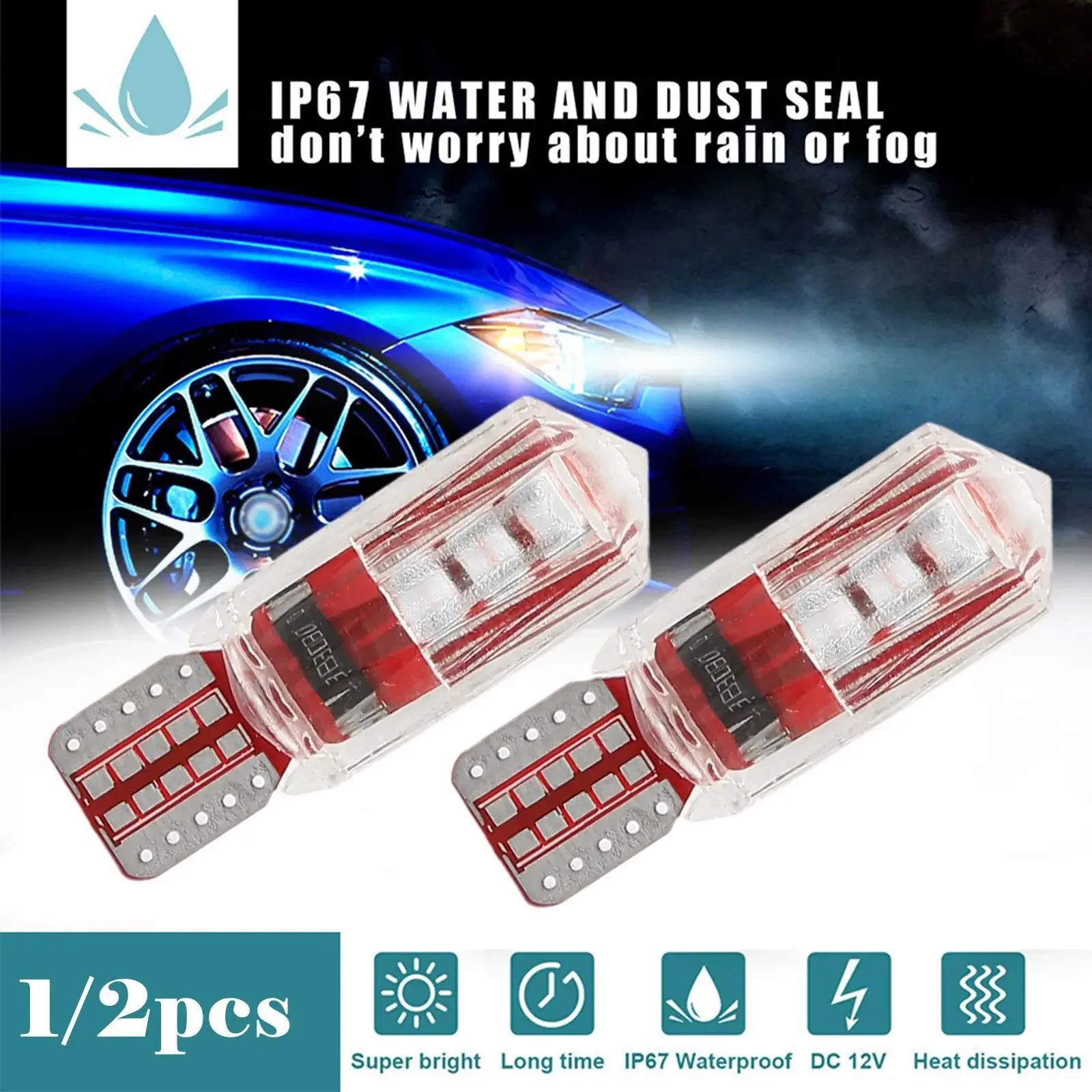 1pc Universal Car Replaceable T10 Running Lights Width Lamp Car License Plate Light Headlight Bulbs Car Light Accessories Amagi