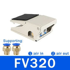 Lockable Pneumatic Foot Pedal Valve Switch, 2 Position 5 Way Air Control Valve FV320 FV420 4F210-08GL for Industrial Machinery