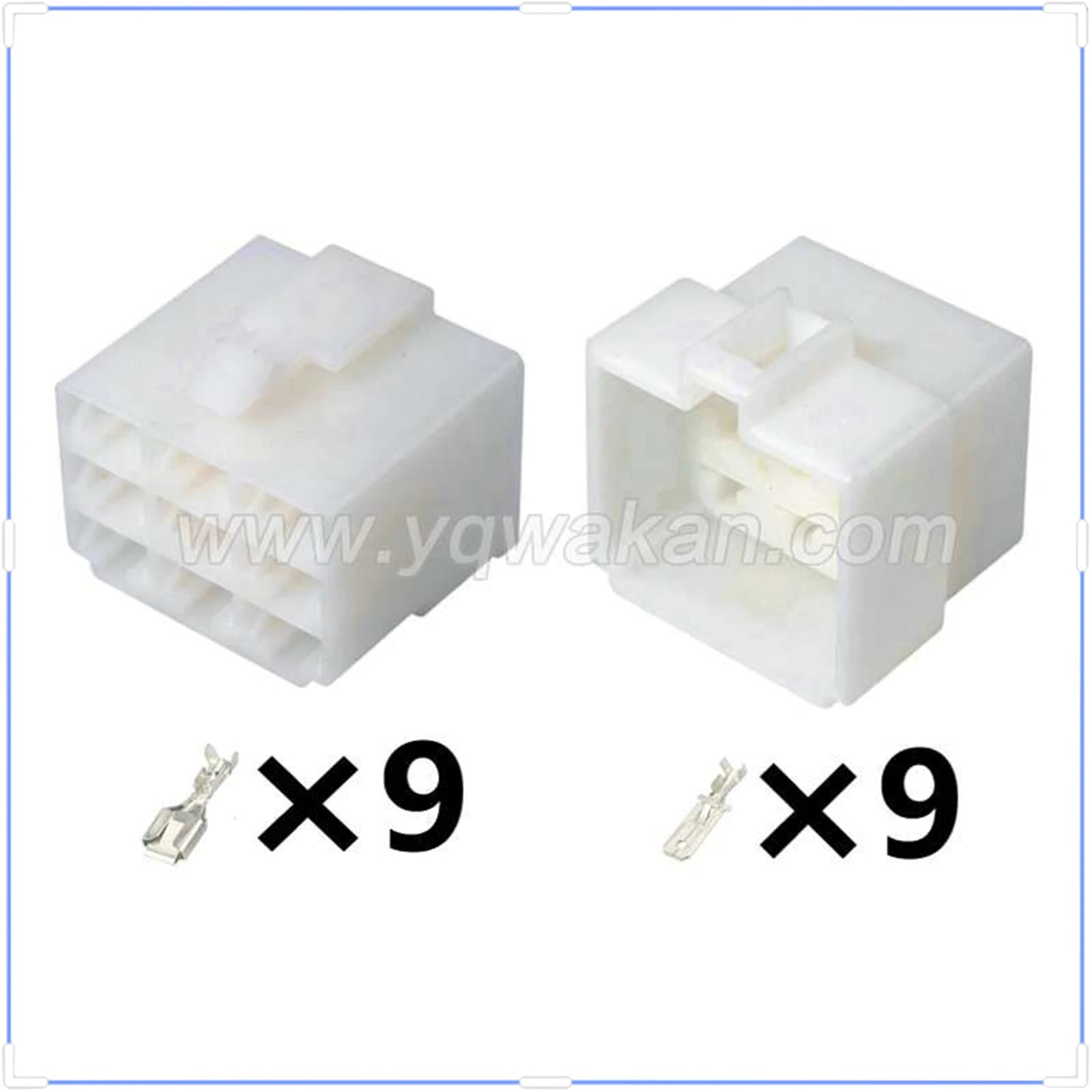 9-Pin Connector Unsealed 6.3mm Male Female Connector Wiring Harness Cable Plug For Ebike Car Terminal DJ7091-6.3-11/21