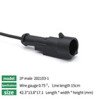 5/20/100 Sets HID 1/2/3/4/5/6 Pin Waterproof Auto Connector Kit with 15CM 18AWG Wire for Car/Truck Harness Wiring