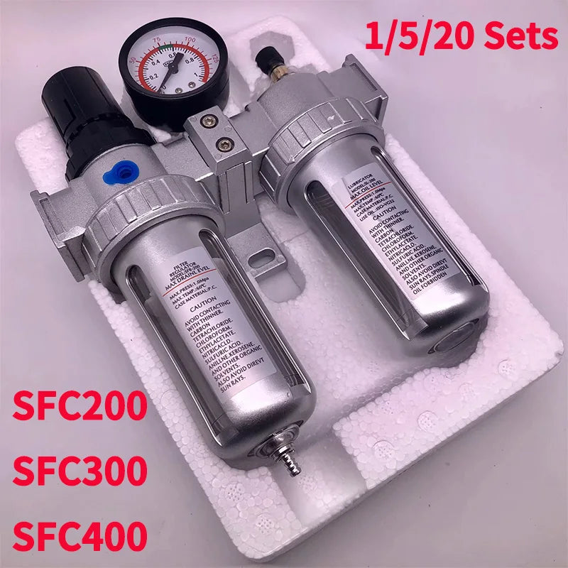 SFC200 1/4" SFC400 1/2" SFC300 3/8 Air Filter Regulator Oil Water Separator Trap Regulator Valve For Compressor Pneumatic Parts