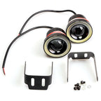 Hot 1Pcs 2.5'' 15W Car White COB LED Projector Angel Eyes Blue Ring DRL Fog Light Lamp