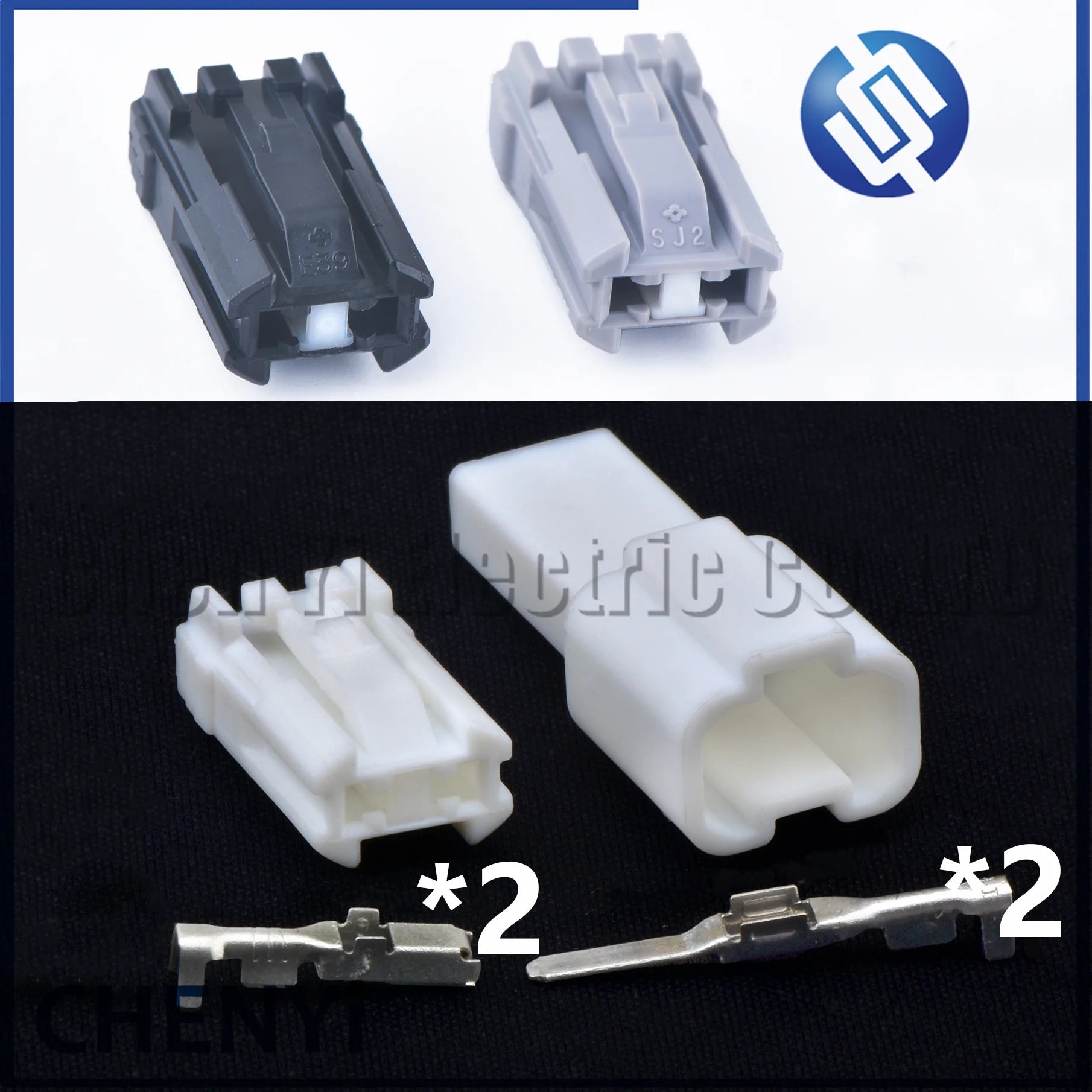2 Pin CD Player Antenna Conversion Plug Car door lamp license plate lamp high mounted brake lamp plug 90980-11148 For Toyota