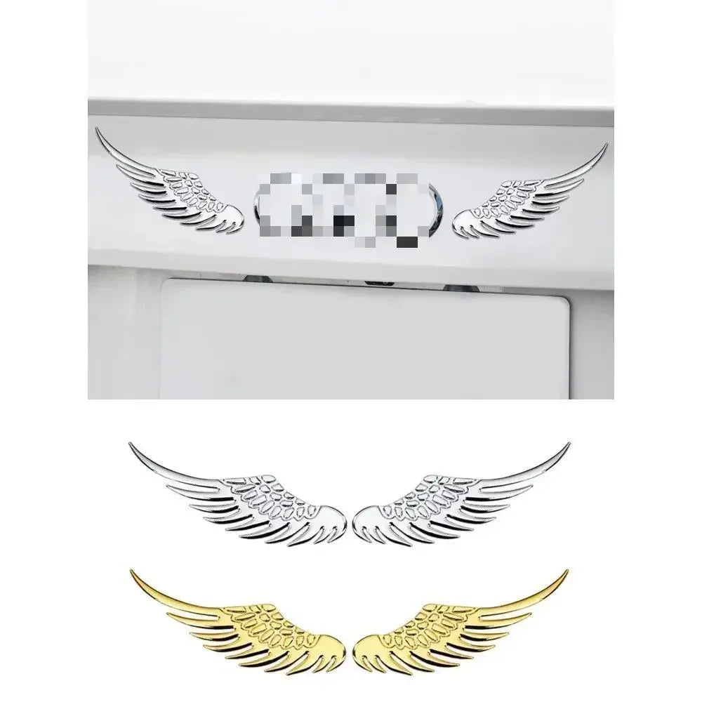 Car Decorative Wings, Three-dimensional Angel Wings Tail Stickers Metal Car Logo Personalized Decorative Car Stickers Amagi