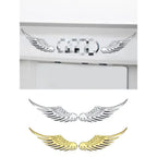 Car Decorative Wings, Three-dimensional Angel Wings Tail Stickers Metal Car Logo Personalized Decorative Car Stickers Amagi