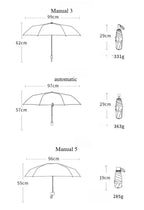 Flower Windproof Fully Automatic Sunshade Umbrella, UV Resistant Women's Folding Dual Purpose Umbrella, Wind and Rain Res Amagi