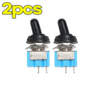 For Motorcycles Boat Supplies Accessory MT-S101 2 Pin 2 Position Mini Toggle Button Switch Blue Micro Toggle Switch Tool 1-10PCS