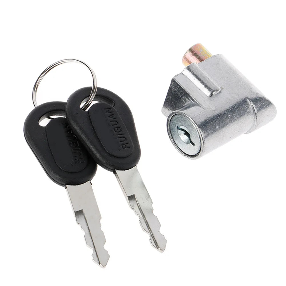 New Battery Safety Pack Box Lock W/2 Key Ignition Lock Metal For Motorcycle E-Bike Scooter Lgnition Switch Battery Safety Box