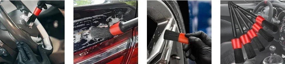 Car Wheel Multifunction Cleaning Brush Long Soft Handle Rim Hub Microfiber Brush Tire Detail Brush Auto Motorcycle Washing Amagi