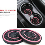 2pcs 7cm Non-slip Car Water Cup Pad Mat for Bottle Holder Coaster Auto Interior Anti-skid Cup Holders Amagi