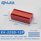 Fast Wiring Mini Rail-Type Quick Junction Box | 1-In-Multi-Out Plug-in Terminal Wire Connector for Easy Electrical Connection
